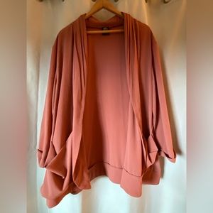 Front pleated open blazer - beautiful crepe!